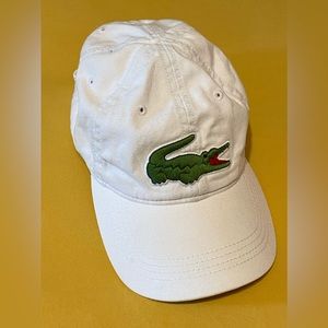 Lacoste adjustable hat cap White with alligator logo
